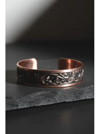 Kadın Bakır Bileklik - Siyah Gece Büyüsü Model Bakır Kadın Bileklik