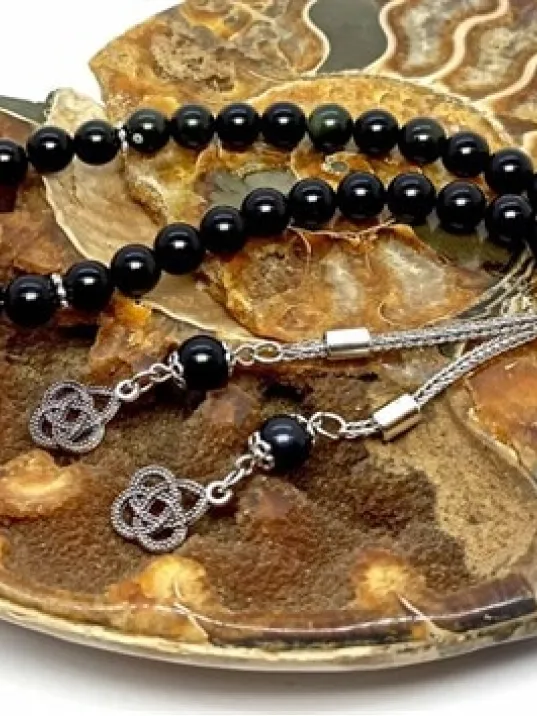 Obsidyen Doğaltaş Tespih Obsidyen Doğaltaş Tespih