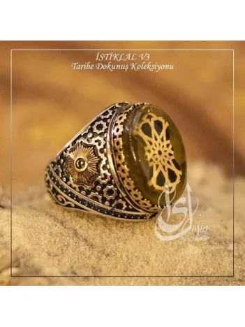 İslam Usta Tasarımı İstiklal Model 3 Gümüş Erkek Yüzük