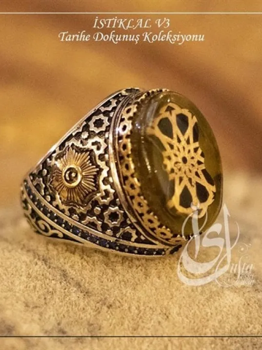 İslam Usta Tasarımı İstiklal Model 3 Gümüş Erkek Yüzük