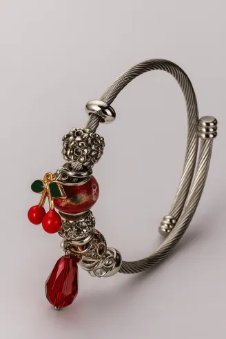 Kadın Çelik Bileklik - Charm Model Bileklik - Charm Model Kadın Bileklik