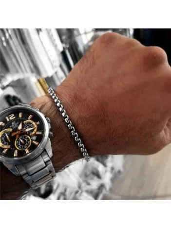 Ottoman 5.5mm Polo Erkek Bileklik Künye İnce Model GBLPLMDLKNY-GMS