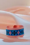 Kadın Bakır Bileklik Yüzük Set - Zaira Model Özel Baskı Metal Kutu Ve Kuvars Taşı