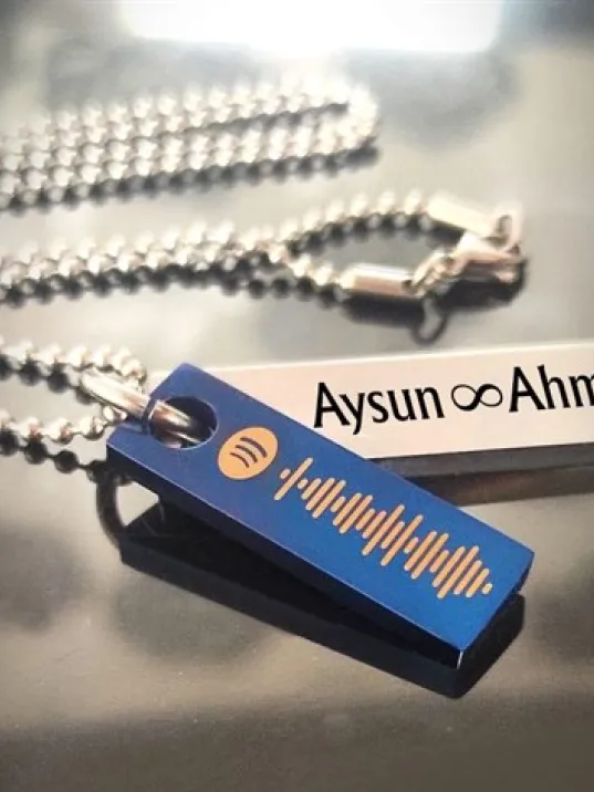 Spotify Unisex Çelik Kolye Seti