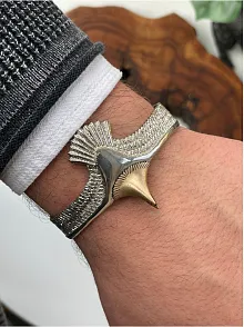 Erkek Bileklik Metal Erkek Bileklik  Altın Kaplama Erkek Bileklik  Kartal Model