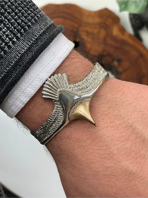 Erkek Bileklik Metal Erkek Bileklik  Altın Kaplama Erkek Bileklik  Kartal Model
