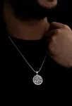 Nazar Duası Kıtmir Erkek Gümüş Kolye Zincir