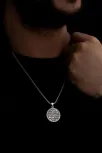 Nazar Duası Kıtmir Erkek Gümüş Kolye Zincir