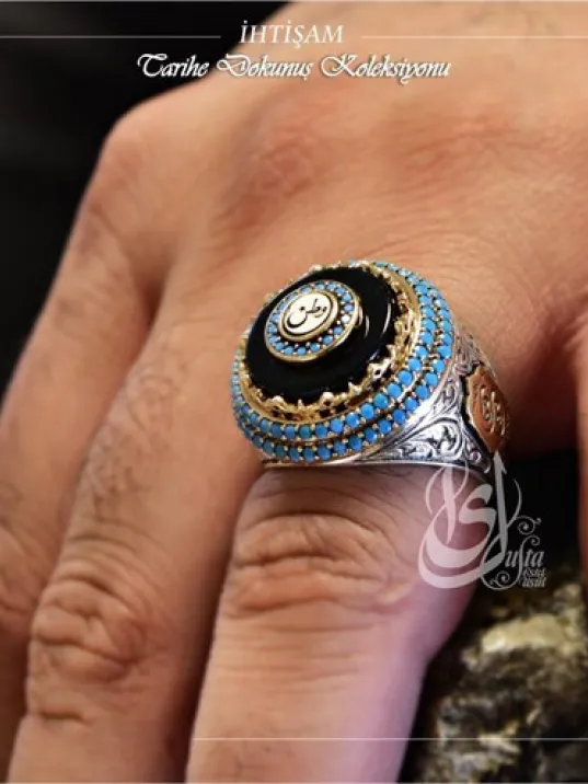 İslam Usta Tasarımı İhtişam Gümüş Erkek Yüzük