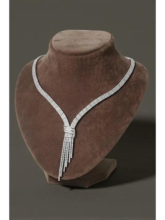 Kadın Gümüş Kolye - Afrodit Gümüş Su Yolu Kadın Kolye