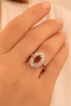 Kadın Gümüş Yüzük - Damla Model Yakut Taşlı Baget Süslemeli Rodyumlu Kadın Yüzük Kadın Gümüş Yüzük - Damla Model Yakut Taşlı Baget Süslemeli Rodyumlu Kadın Yüzük