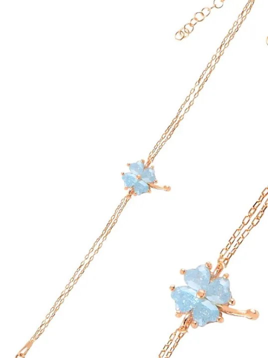 Rose Taşlı Yonca Model Kadın Gümüş Bileklik Gblyncmdlb1-ros Rose Taşlı Yonca Model Kadın Gümüş Bileklik Gblyncmdlb1-ros