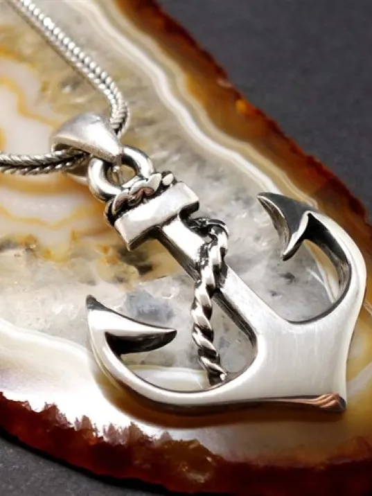 Klasik Çapa Model Erkek Gümüş Kolye Zincir GKLGMSKCAPA Klasik Çapa Model Erkek Gümüş Kolye Zincir GKLGMSKCAPA