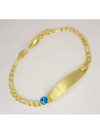 Altın Rengi Gümüş Bebek Çocuk Künye Bileklik İsim Yazılır