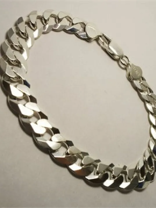 İTALYAN GURMET GÜMÜŞ ERKEK BİLEKLİK KÜNYE ORTA KALINLIKTA