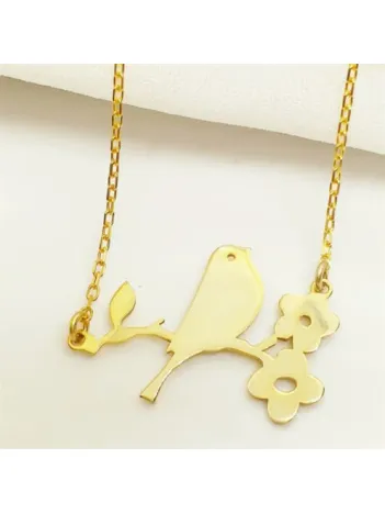 Kadın Tek Kuş Model 925 Ayar Gümüş Kolye (14 Şubat Sevgililer Günü Hediyesi)