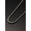 Erkek Çelik Kolye - Düz Kare Kral Zincir Model Erkek Kolye Parlak Görünümlü Tasarım