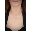 Çağıl Bayan Zümrüt Taşlı Gümüş Su Yolu Set - Kolye, Bileklik, Küpe, Yüzük Çağıl Bayan Zümrüt Taşlı Gümüş Su Yolu Set - Kolye, Bileklik, Küpe, Yüzük