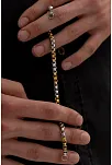 Ottoman 5.5mm Polo Gümüş-Altın  Renk  Erkek Bileklik Künye İnce Model