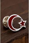 Mineli Türk Bayrağı Gümüş Rozet