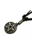 Pentagram Yıldız Erkek Deri Kolye Pentagram Yıldız Erkek Deri Kolye