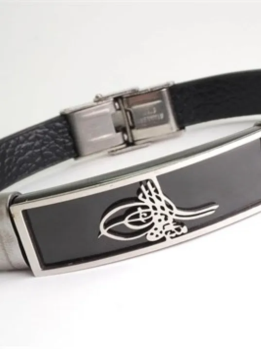 Tuğralı Kauçuk Çelik Erkek Bileklik