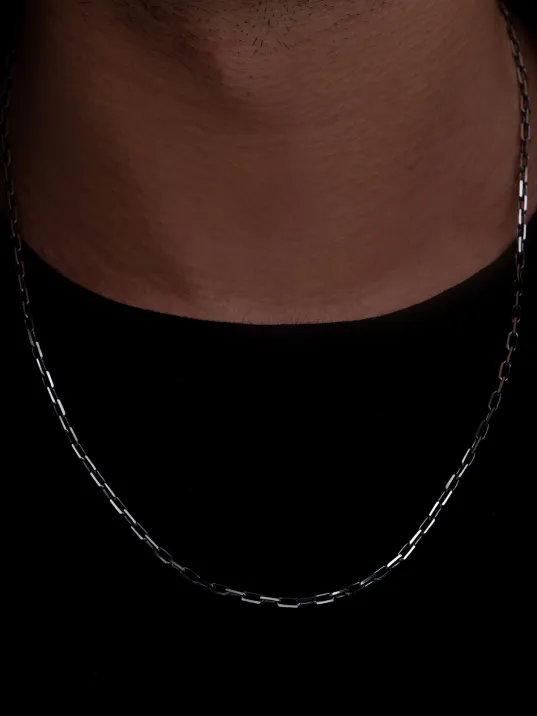 Erkek Gümüş Kolye - 925 Ayar Oksitli Forse Zincir Gümüş Kolye Erkek Gümüş Kolye - 925 Ayar Oksitli Forse Zincir Gümüş Kolye