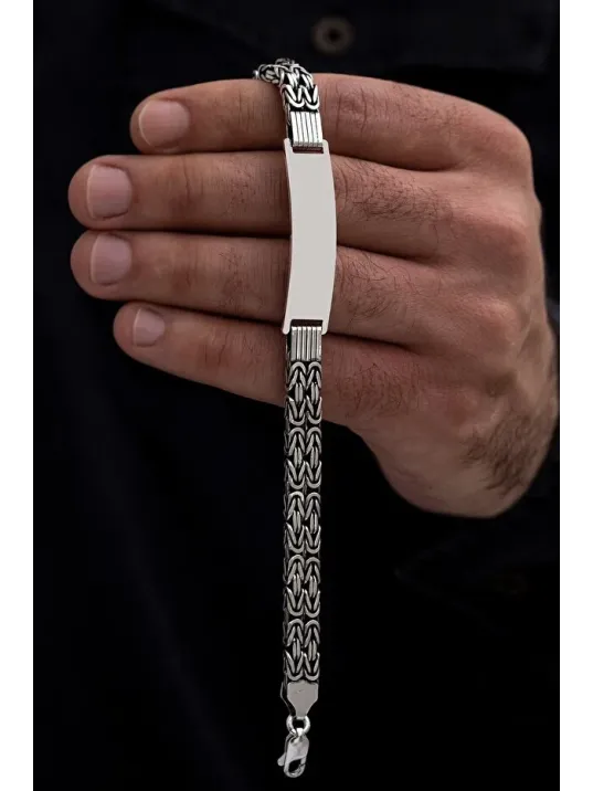 Erkek Gümüş Bileklik - İsim Tarih Yazılabilen Çift Kral Künye 925 Ayar Gümüş Bileklik Erkek Gümüş Bileklik - İsim Tarih Yazılabilen Çift Kral Künye 925 Ayar Gümüş Bileklik