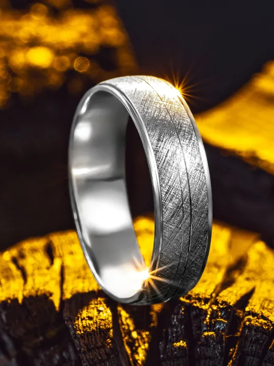 925 Ayar Gümüş Mat Yüzeyli Erkek Alyans Yüzük