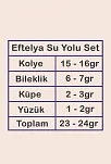 Eftalya Bayan Gümüş Su Yolu Set - Kolye, Bileklik, Küpe, Yüzük