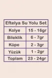 Eftalya Bayan Gümüş Su Yolu Set - Kolye, Bileklik, Küpe, Yüzük Eftalya Bayan Gümüş Su Yolu Set - Kolye, Bileklik, Küpe, Yüzük