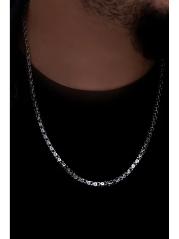 Erkek Çelik Kolye - Pullu Model Çelik Kolye