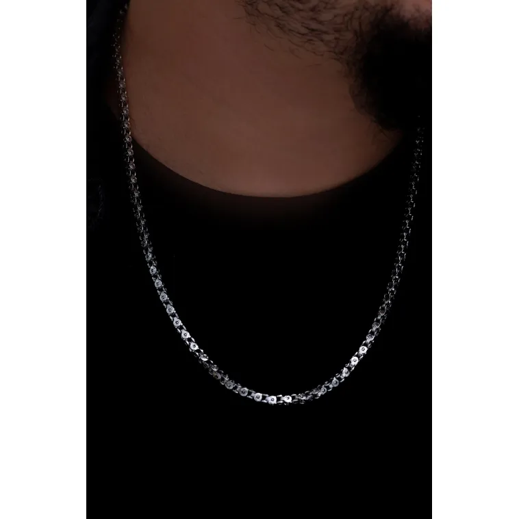 Erkek Çelik Kolye - Pullu Model Çelik Kolye Erkek Çelik Kolye - Pullu Model Çelik Kolye