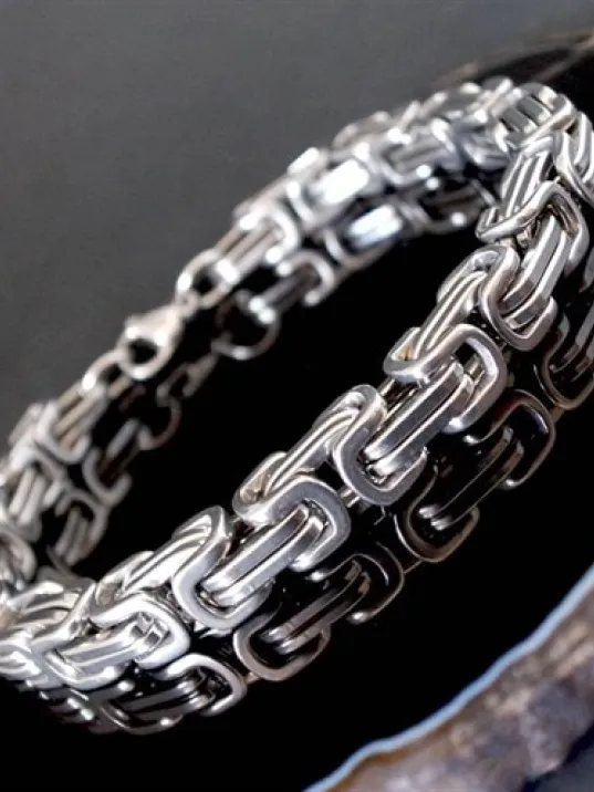 Erkek Çelik Kral Bileklik Künye