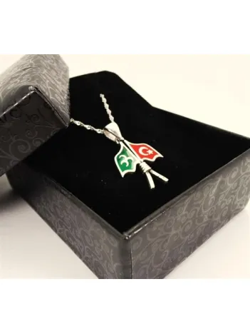 Kadın Gümüş Kolye - Osmanlı Ve Ay yıldız Sancaklı Gümüş Kolye