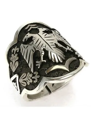 Ertuğrul Başparmak Zihgir Okçu Gümüş Erkek Yüzüğü