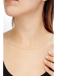 Kadın Çelik Kolye - İnce Forse Zincir Model Kadın Kolye