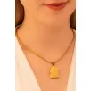 Kadın Çelik Kolye - Fotoğraf Koyulan Altın Kaplama Burma Halatlı Ayna Desenli Kitap Model Kadın Kolye Kadın Çelik Kolye - Fotoğraf Koyulan Altın Kaplama Burma Halatlı Ayna Desenli Kitap Model Kadın Kolye