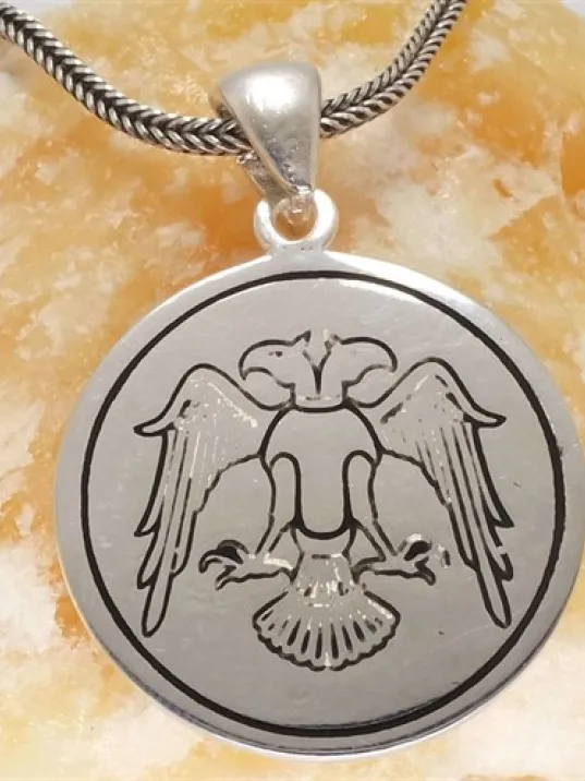 Çift Başlı Selçuklu Kartalı Erkek Gümüş Kolye Zincir