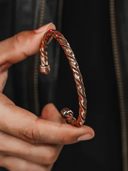 Erkek Bakır Bileklik - Sirayet Erkek Bakır Kelepçe Bileklik Bilezik