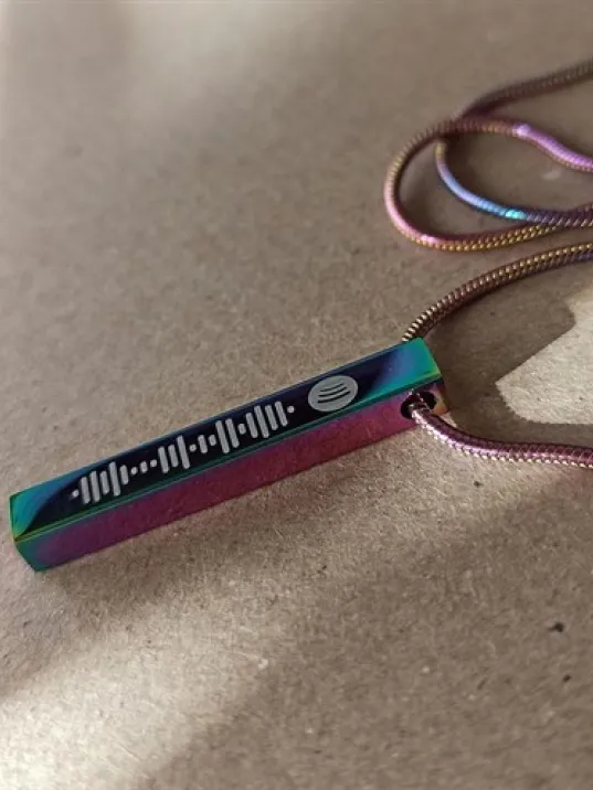 Spotify Şarkı Kodlu Hologram Bar Çubuk Kolye Snake Zincir GKLSPOTHOLO-KRS