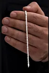 OSMANLI GÜMÜŞ Parlak Kare Kral 4.5 mm Erkek Gümüş Bileklik