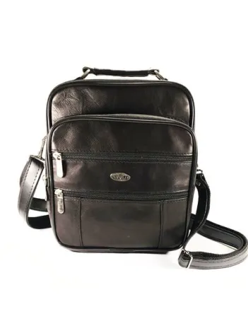 Güderi Marka Siyah Renk Hakiki Deri Erkek Deri Çanta Çelik Kasalı Büyük Boy