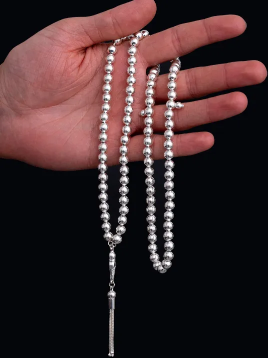 Erkek Gümüş Tespih - Düz Küre 99’luk Namaz Tespihi Gümüş Tespih Erkek Gümüş Tespih - Düz Küre 99’luk Namaz Tespihi Gümüş Tespih