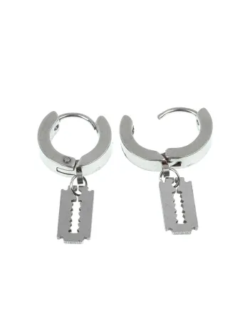 Kadın Çelik Küpe - Jilet Tasarım Sallantılı Paslanmaz Çelik Küpe