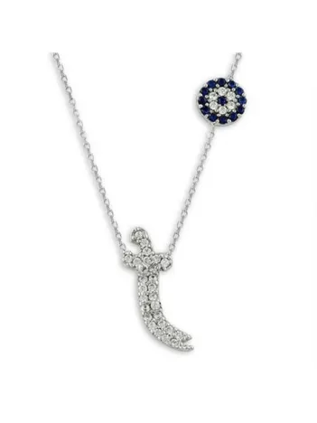 Sevgiliye Hediye Bayan Gümüş Zülfikar Kolye