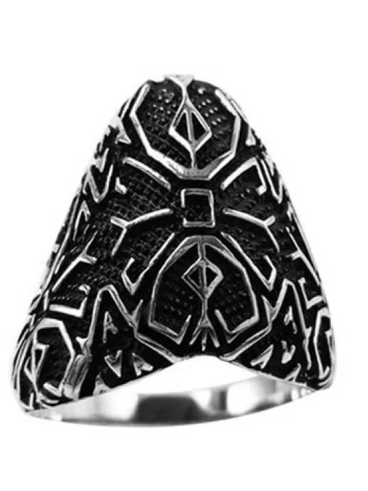 Gümüş Labirent Zihgir Okçu Erkek Yüzüğü