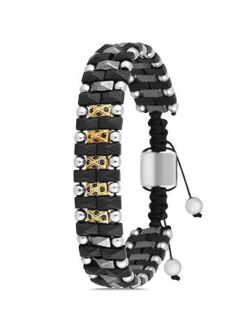 Erkek Doğal Hematit Taşlı El Işçiliği Makrome Ayarlanabilir Doğal Taş Bileklik Erkek Doğal Hematit Taşlı El Işçiliği Makrome Ayarlanabilir Doğal Taş Bileklik