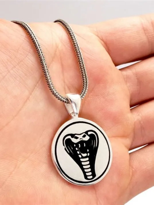 Kobra Erkek Gümüş Kolye Zincir