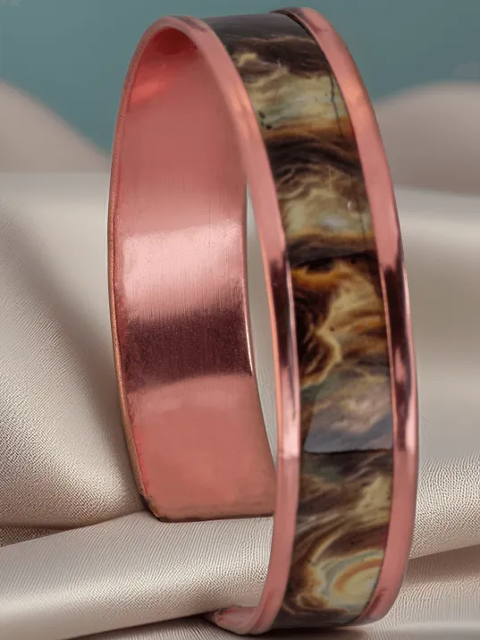 Kadın Bakır Bileklik - Mia Model Özel Baskı Metal Kutu Ve Doğal Taşlar Kadın Bakır Bileklik - Mia Model Özel Baskı Metal Kutu Ve Doğal Taşlar